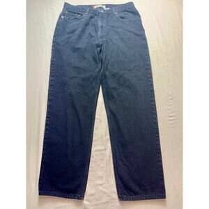 Mens Levi’s 550 Relaxed Fit Black Denim Jeans W38 L32 Classic Straight